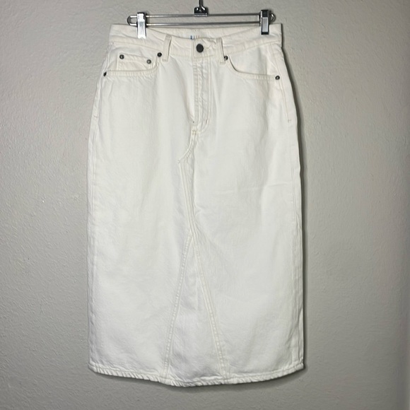 Rails highland denim midi White split back size 27 - Picture 5 of 12